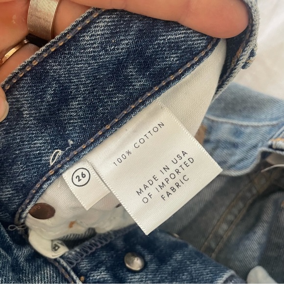 $215 GRLFRND Medium Wash Karolina Distressed Jeans - Picture 7 of 10